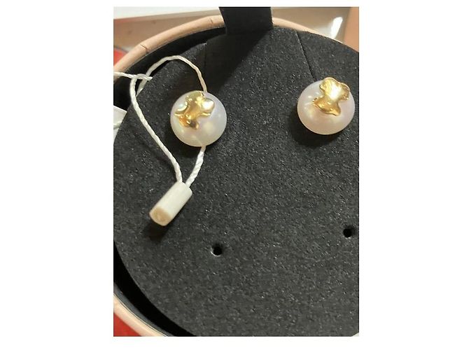 Autre Marque Orecchini TOUS Bear Pearl in oro 18k Bianco D'oro - vista 8