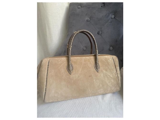 Borsa Hermès Bombay Paris 27 in Doblis e Lucertola Salvatore Beige - vista 2