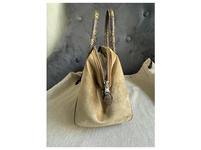 Borsa Hermès Bombay Paris 27 in Doblis e Lucertola Salvatore Beige - vista 8