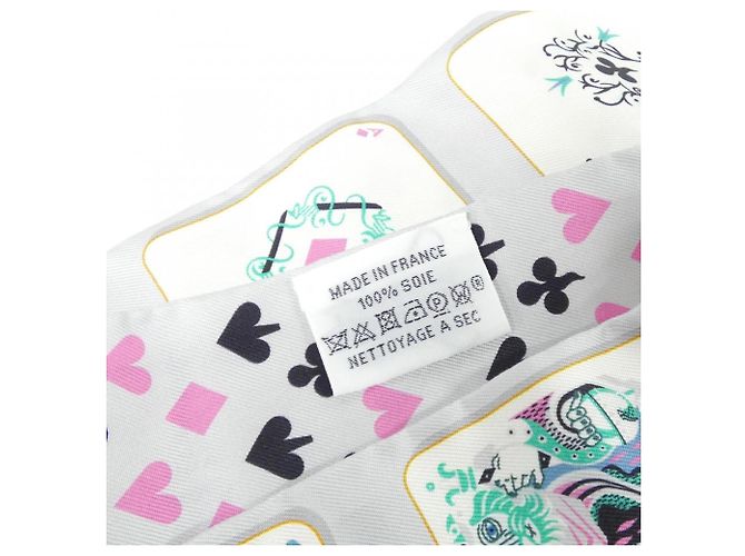 Hermès Hermes JEU DE CARTES Twilly Scarf Marrone Nero - vista 4
