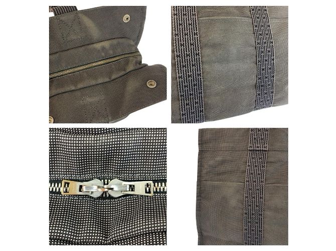 Hermès Borsa Tote Hermes Herline MM Gray Marrone - vista 5