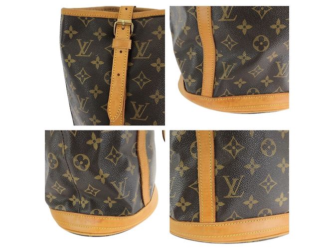 Louis Vuitton Monogram Bucket GM Schultertasche Braun - Ansicht 5