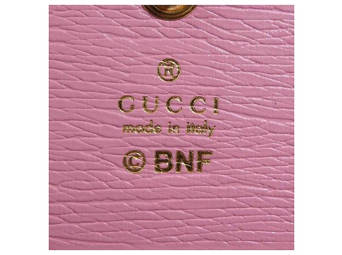Gucci Bi-Fold Wallet aus rosa Leder Pink - Ansicht 12