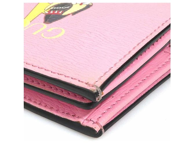 Gucci Bi-Fold Wallet aus rosa Leder Pink - Ansicht 5