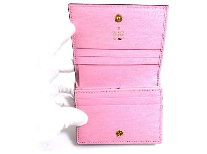 Gucci Bi-Fold Wallet aus rosa Leder Pink - Ansicht 7