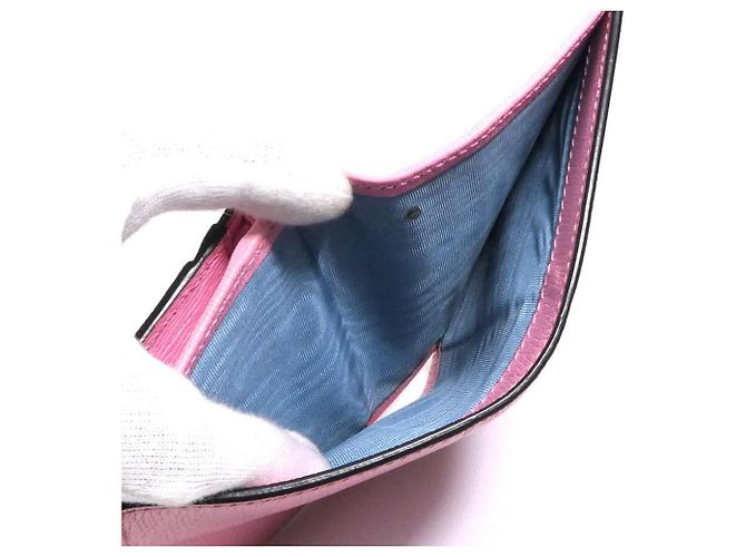 Gucci Bi-Fold Wallet aus rosa Leder Pink - Ansicht 8