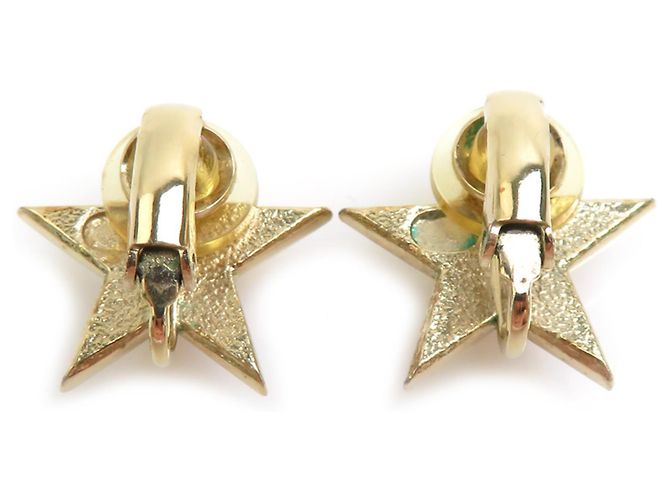 Chanel Gold Metal Stud Ohrringe Golden - Ansicht 4