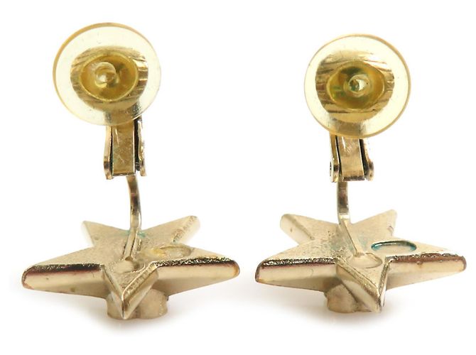 Chanel Gold Metal Stud Ohrringe Golden - Ansicht 5
