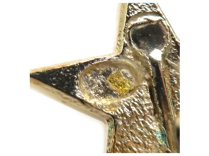Chanel Gold Metal Stud Ohrringe Golden - Ansicht 6