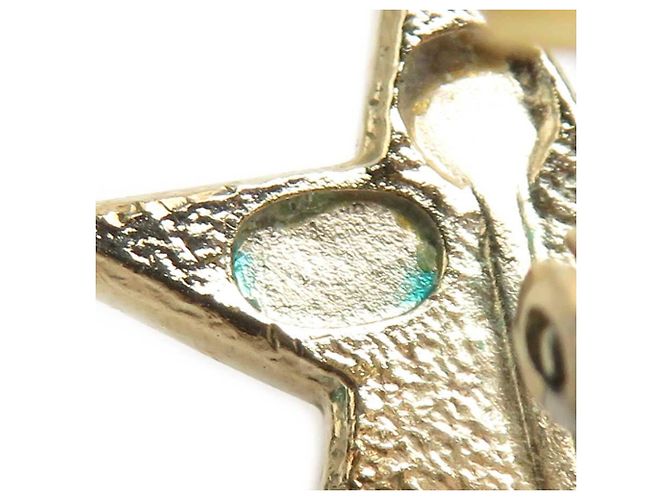 Chanel Gold Metal Stud Ohrringe Golden - Ansicht 7