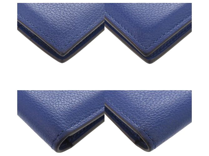 Hermès Tarjetero Hermes en Blue Royal Azul - vista 4