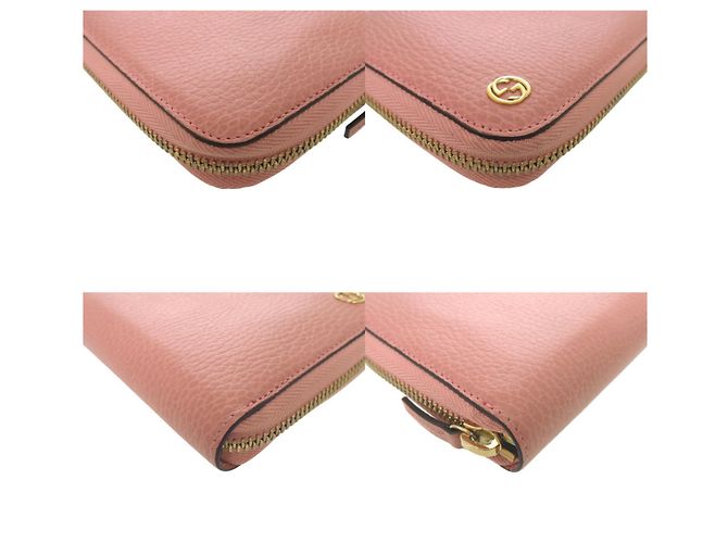 Cartera larga de piel de becerro rosa Gucci - vista 3