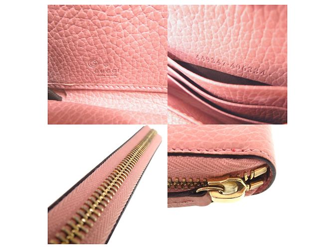 Cartera larga de piel de becerro rosa Gucci - vista 6