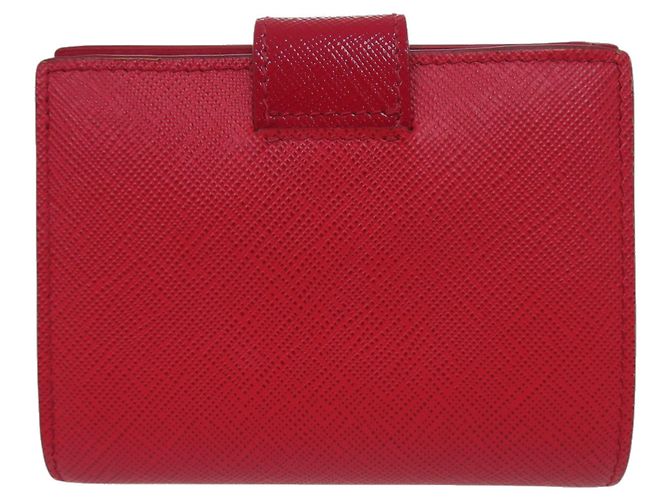Cartera de piel Saffiano roja de Prada - vista 2