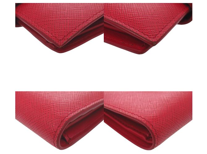 Cartera de piel Saffiano roja de Prada - vista 3