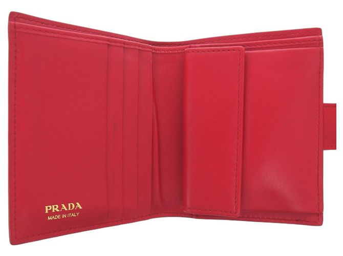 Cartera de piel Saffiano roja de Prada - vista 4