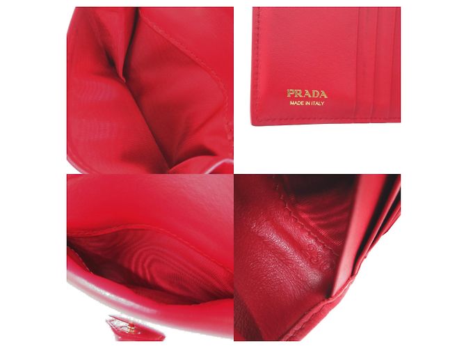 Cartera de piel Saffiano roja de Prada - vista 6
