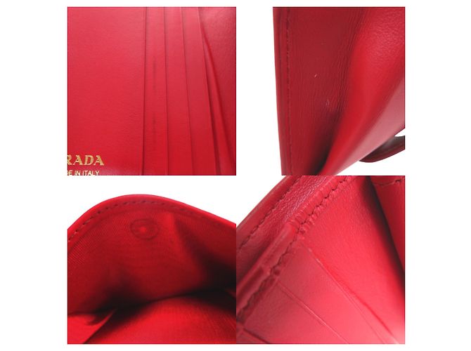 Cartera de piel Saffiano roja de Prada - vista 8