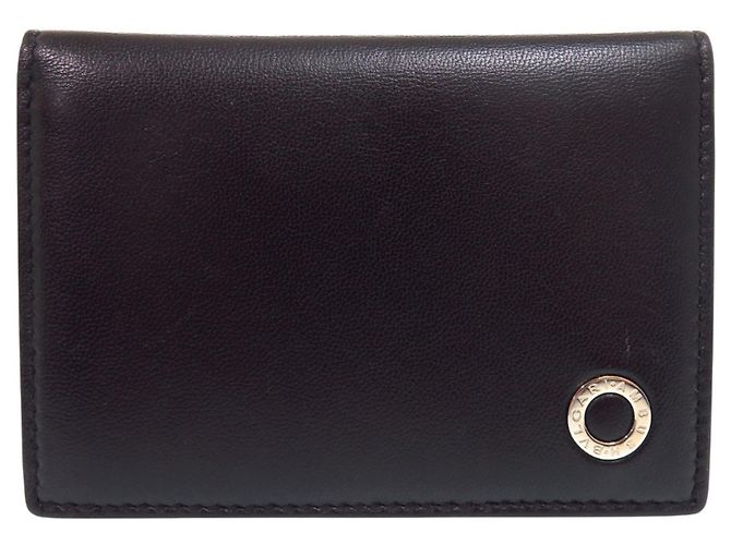 Bulgari Portacarte in pelle nera Bvlgari Nero - vista 2