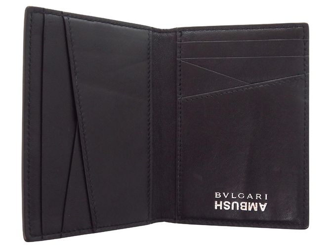 Bulgari Portacarte in pelle nera Bvlgari Nero - vista 4