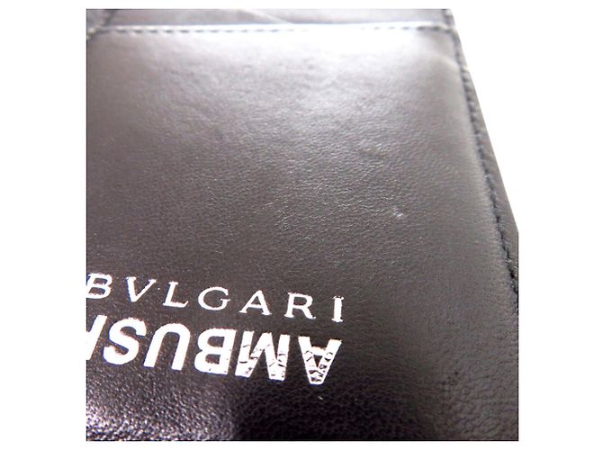 Bulgari Portacarte in pelle nera Bvlgari Nero - vista 7