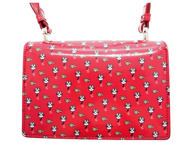 Borsa a tracolla in smalto rosso Salvatore Ferragamo - vista 3