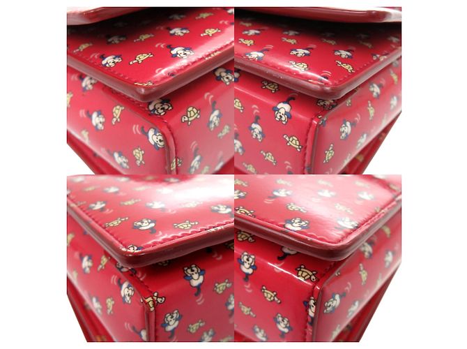 Borsa a tracolla in smalto rosso Salvatore Ferragamo - vista 5