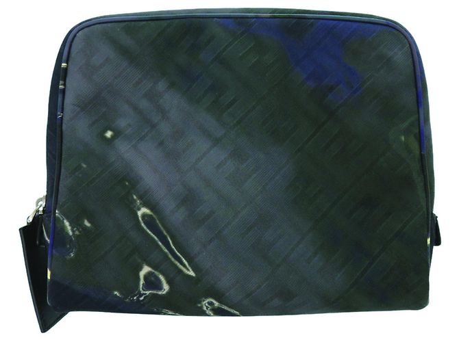 Fendi Zucca Pattern Shoulder Bag Black Navy blue - view 2