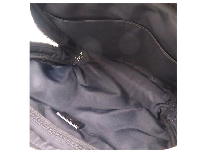 Fendi Zucca Pattern Shoulder Bag Black Navy blue - view 4