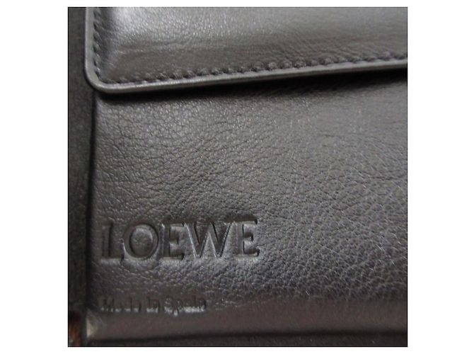 Loewe Puzzle Leder Rundgeldbörse mit Reißverschluss Braun Pink Roh - Ansicht 8