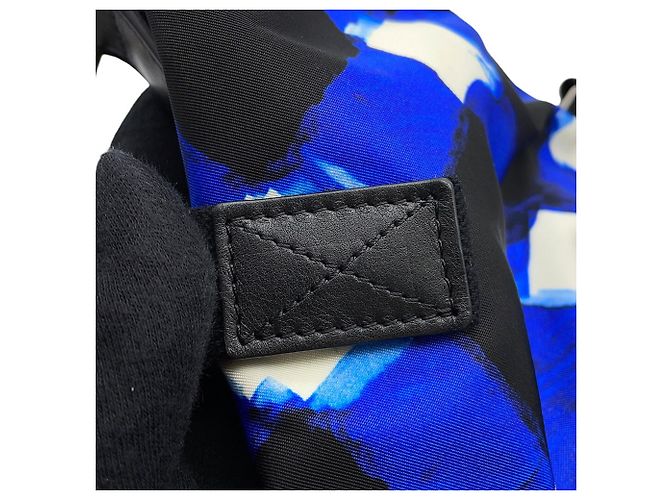 Borsa a Spalla Chanel Airline Nylon Nero Bianco Blu - vista 8