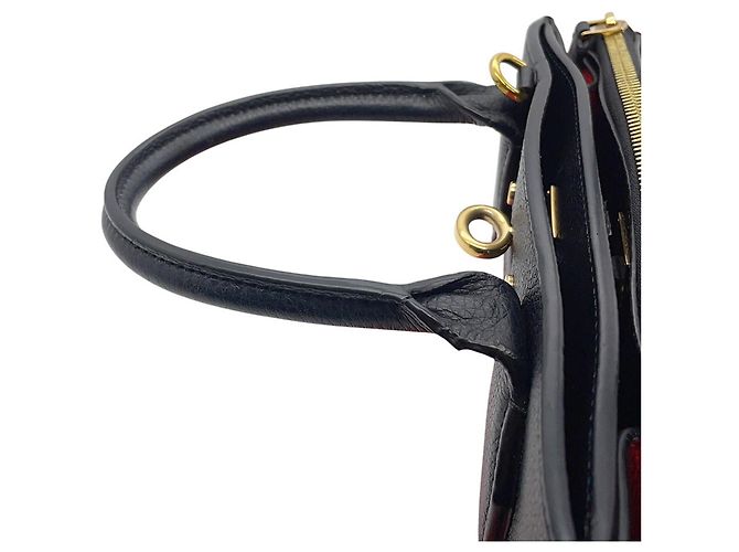 Borsa Louis Vuitton City Steamer PM Nero Rosso - vista 11