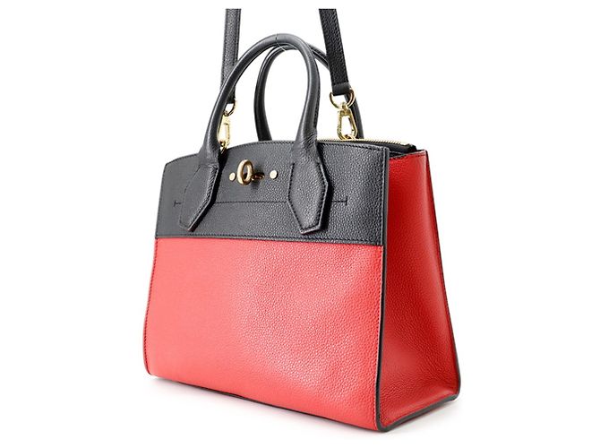 Borsa Louis Vuitton City Steamer PM Nero Rosso - vista 2