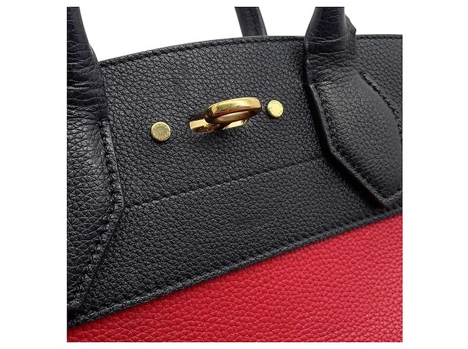 Borsa Louis Vuitton City Steamer PM Nero Rosso - vista 7
