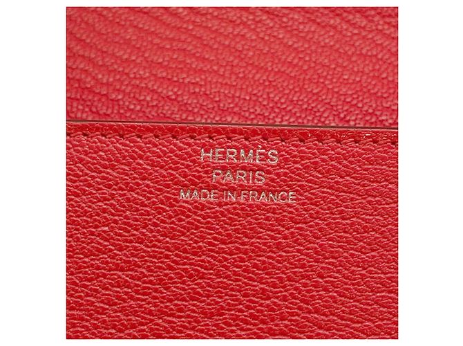 Roulis Hermès Monedero Hermes en piel Chevre Mysore Roja Naranja - vista 14
