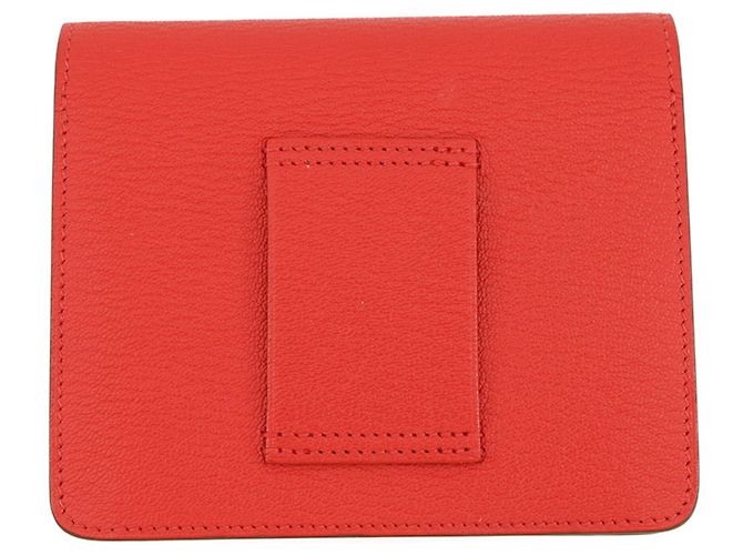 Roulis Hermès Monedero Hermes en piel Chevre Mysore Roja Naranja - vista 3
