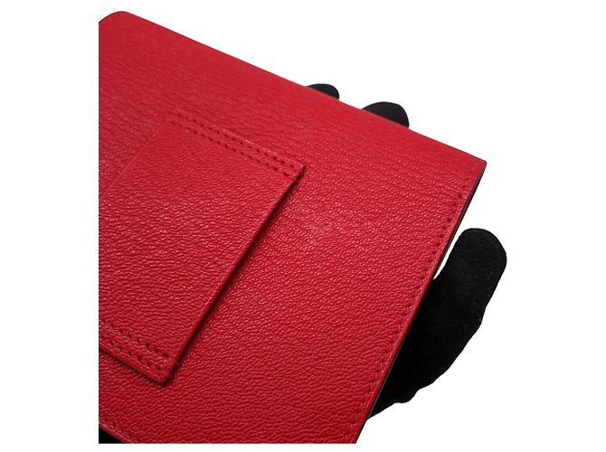 Roulis Hermès Monedero Hermes en piel Chevre Mysore Roja Naranja - vista 7