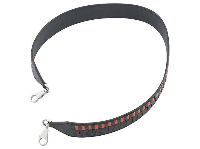 Tracolla in pelle Epsom Hermès Nero Blu Arancione - vista 4