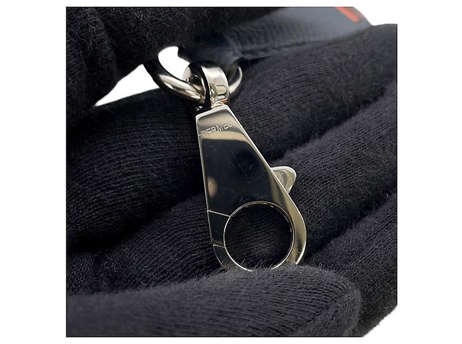 Tracolla in pelle Epsom Hermès Nero Blu Arancione - vista 6