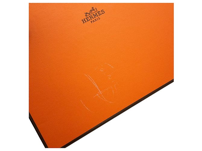 Tracolla in pelle Epsom Hermès Nero Blu Arancione - vista 7