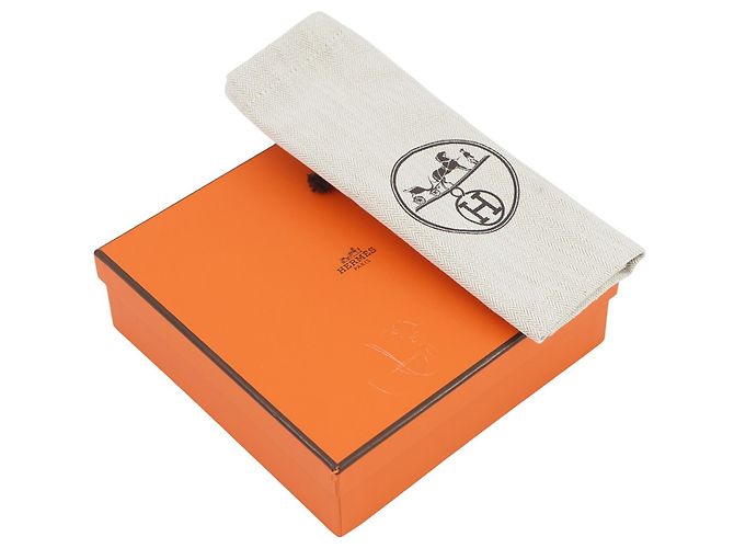 Tracolla in pelle Epsom Hermès Nero Blu Arancione - vista 9