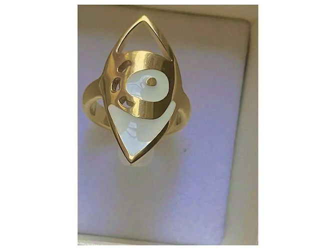 inconnue Folli Follie Emaille-Ring Goldfarben Golden - Ansicht 2