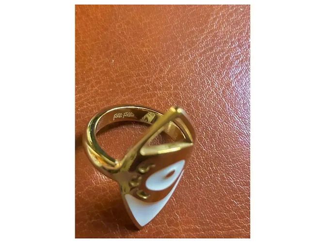 inconnue Folli Follie Emaille-Ring Goldfarben Golden - Ansicht 3