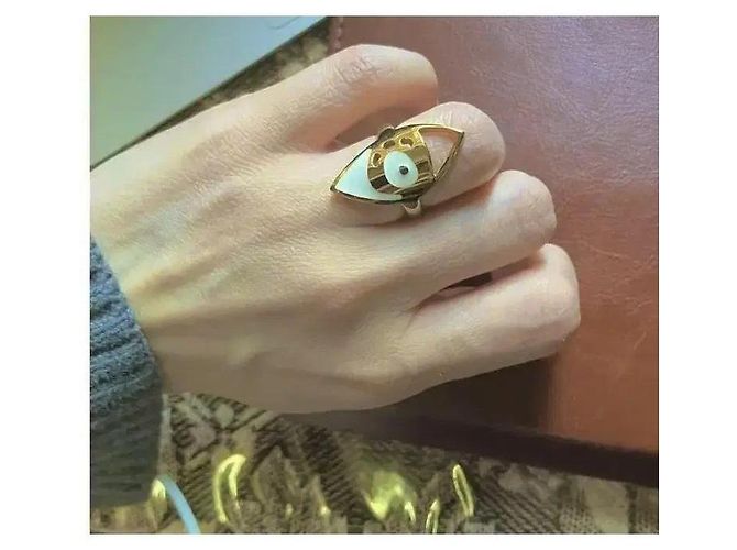 inconnue Folli Follie Emaille-Ring Goldfarben Golden - Ansicht 9