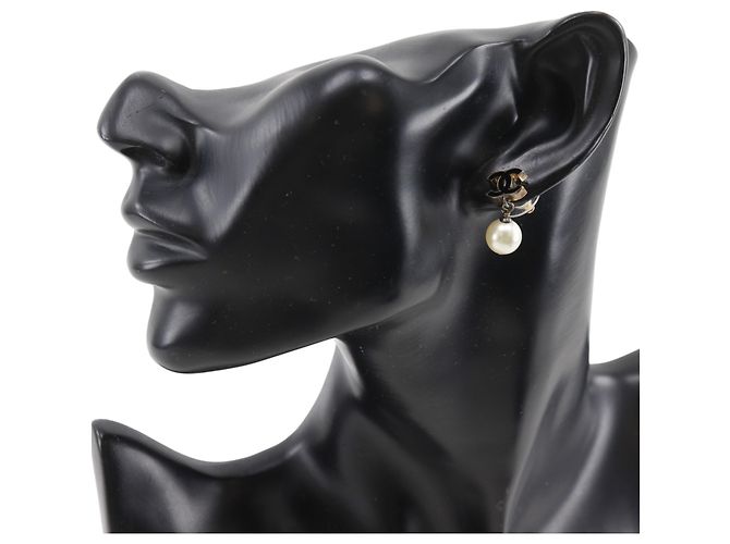 Chanel Coco Mark Ohrstecker Schwarz Golden - Ansicht 2