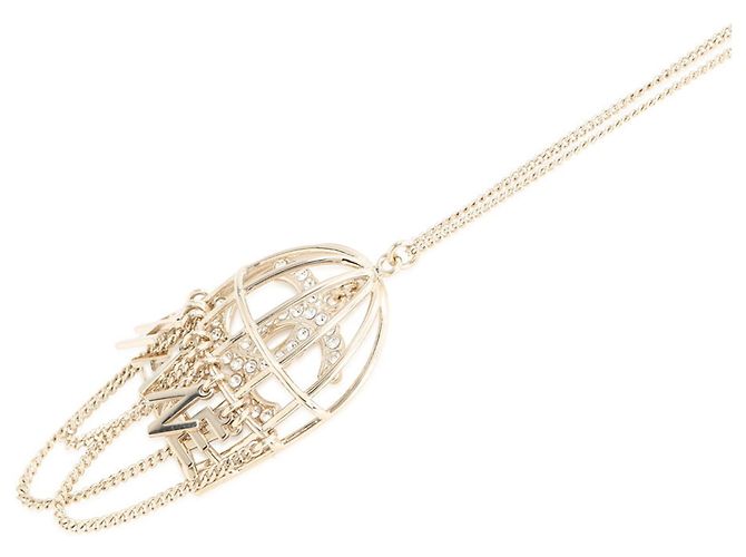 Collana con design Birdcage Chanel D'oro - vista 2