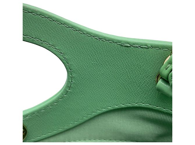 Borsa a tracolla Chanel Matelassé Small Chain Verde chiaro - vista 12