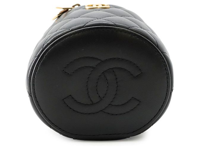 Borsa a tracolla Chanel Matelassé in agnello Nero - vista 3