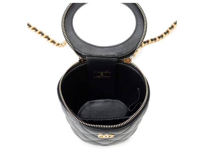 Borsa a tracolla Chanel Matelassé in agnello Nero - vista 5