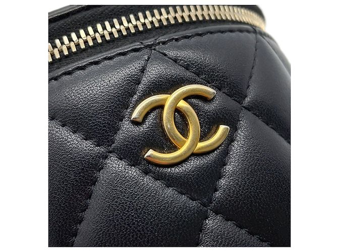 Borsa a tracolla Chanel Matelassé in agnello Nero - vista 7